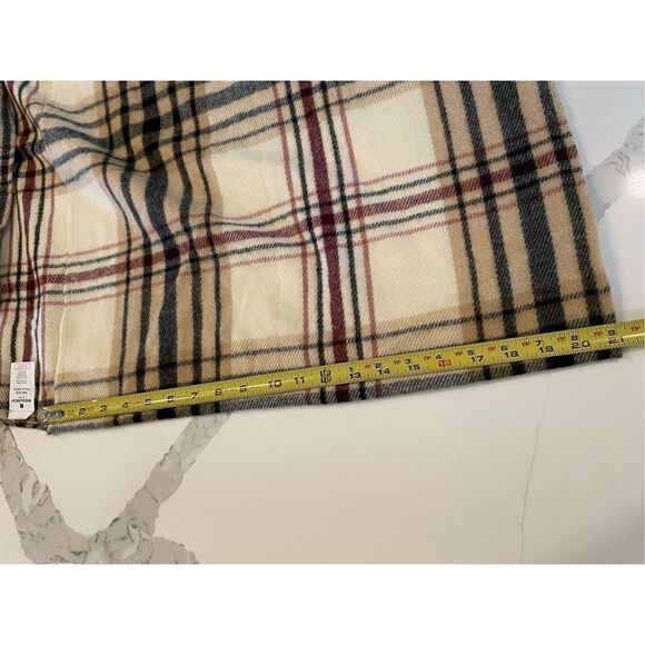 Woolrich Womens Blanket Shawl Wrap Cape Fringe Tartan Sienna Plaid Sz OS - Picture 8 of 8